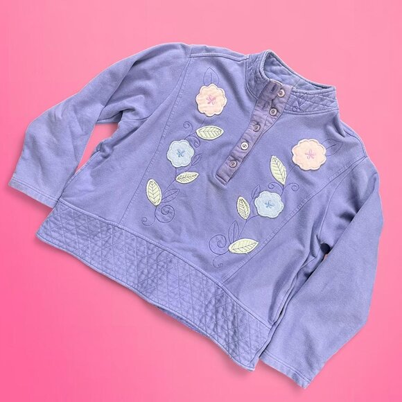 Unique Vintage Tops - Vintage 90s grandmacore sweatshirt